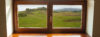 Closed window and beautiful picture outside, nature view, resort and resting